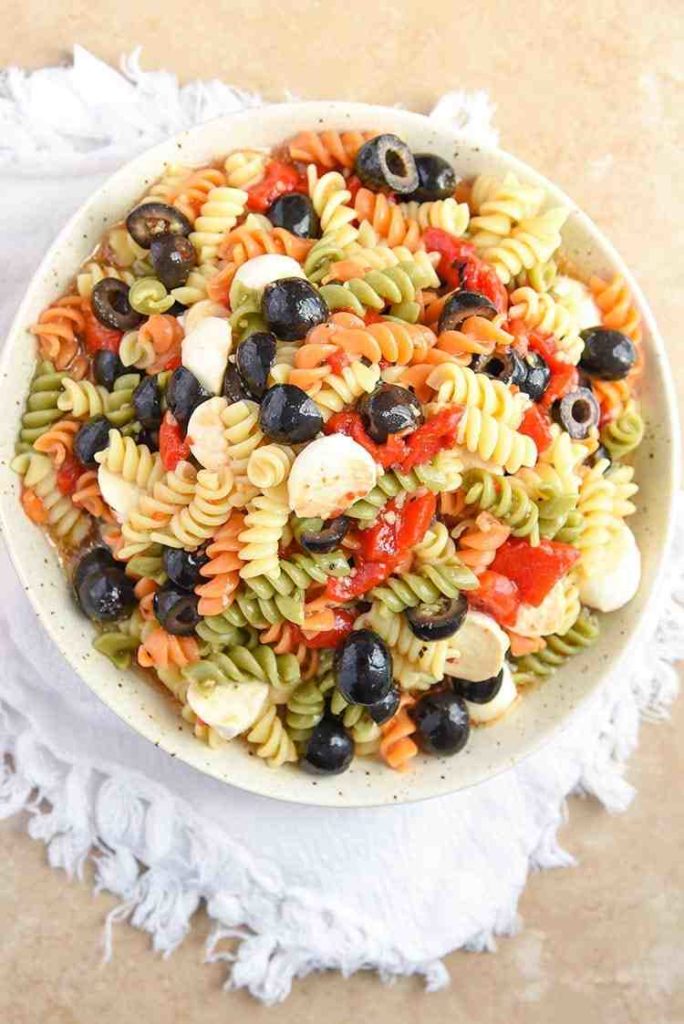 tri colored pasta salad
